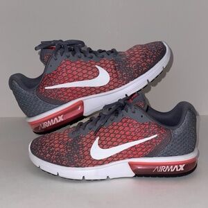 Pre-Owned Nike Air Max Sequent 2 Gray/Pink Running Sneaker Size 9.5 852465-003